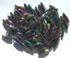 100 19x6mm Acrylic Black AB Spaghetti